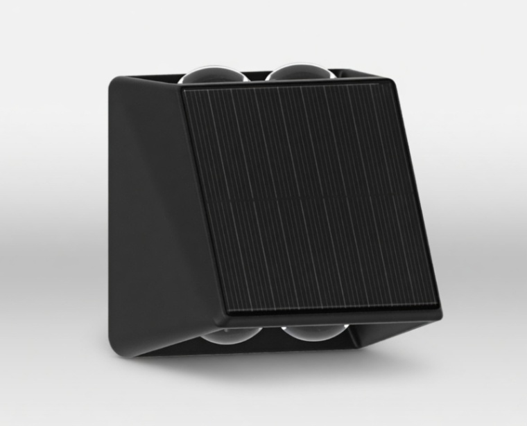 APLIQUE LED SOLAR UP/DOWN 4W NEGRO 12 TONOS MERCURY