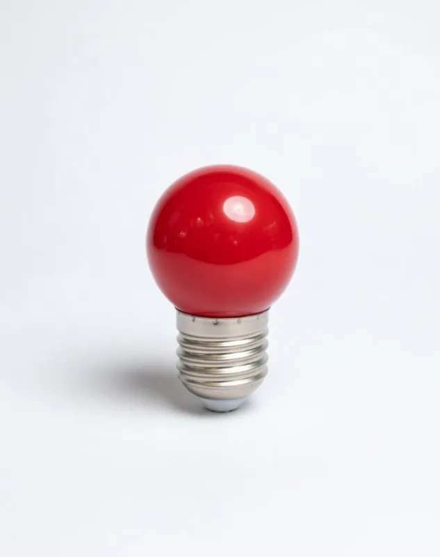 BOMBILLO PINPON 1W E27 ROJO VATIO