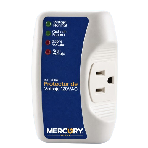 PROTECTOR DE VOLTAJE 15A 1800W A 120VAC MERCURY